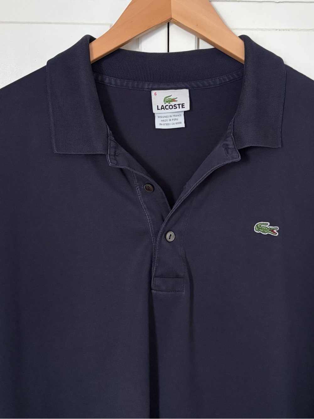 Lacoste Men’s Size 6(XL) Short Sleeve 100% Cotten Polo